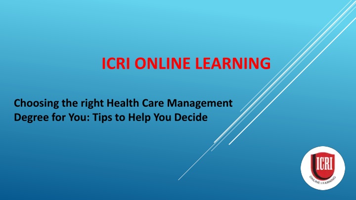 icri online learning