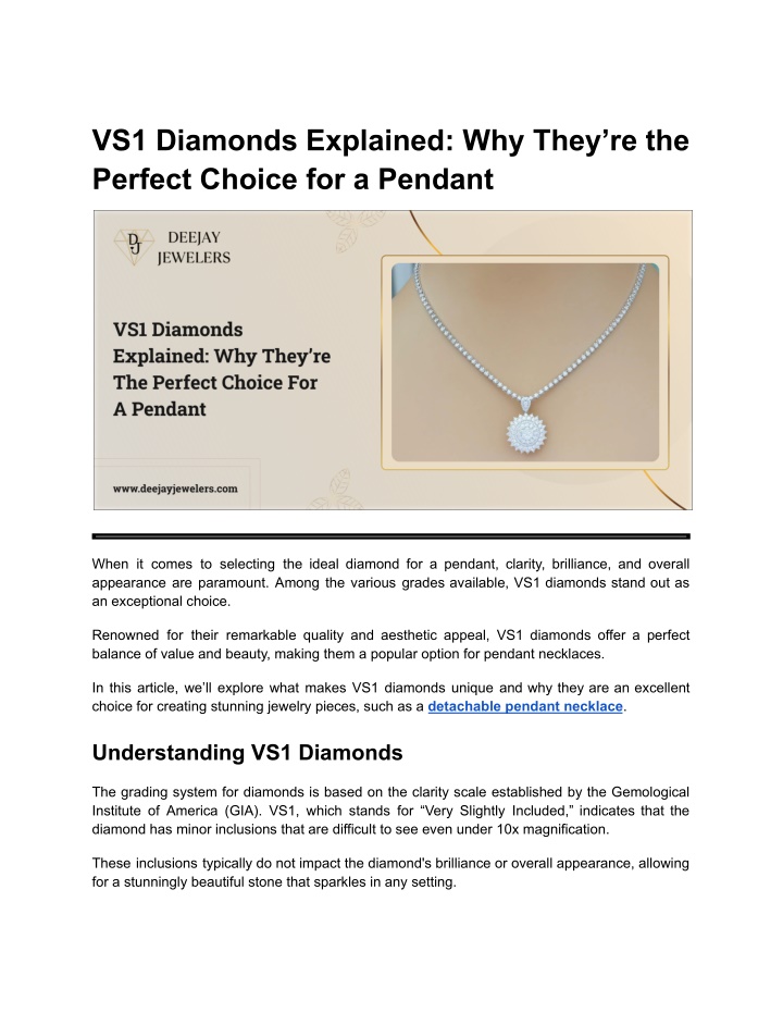 vs1 diamonds explained why they re the perfect