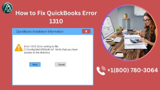 What Causes QuickBooks Install Error 1310?