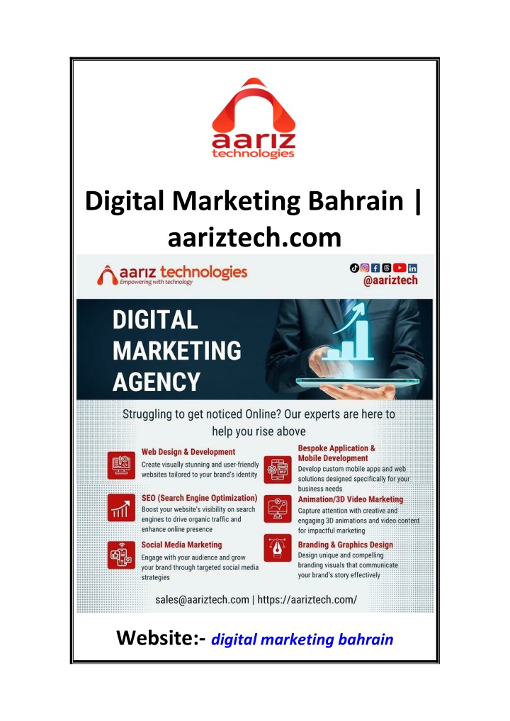 digital marketing bahrain aariztech com