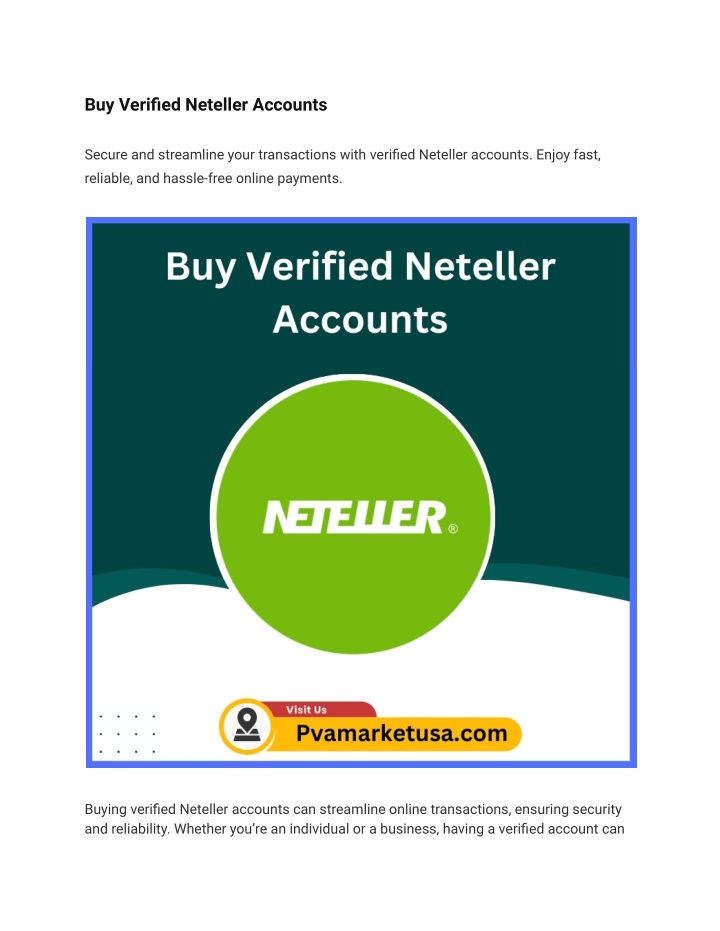 buy verified neteller accounts