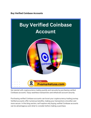 Buy Verified Coinbase Accounts