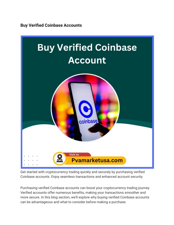 buy verified coinbase accounts