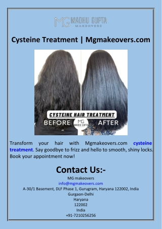 Cysteine Treatment  Mgmakeovers.com