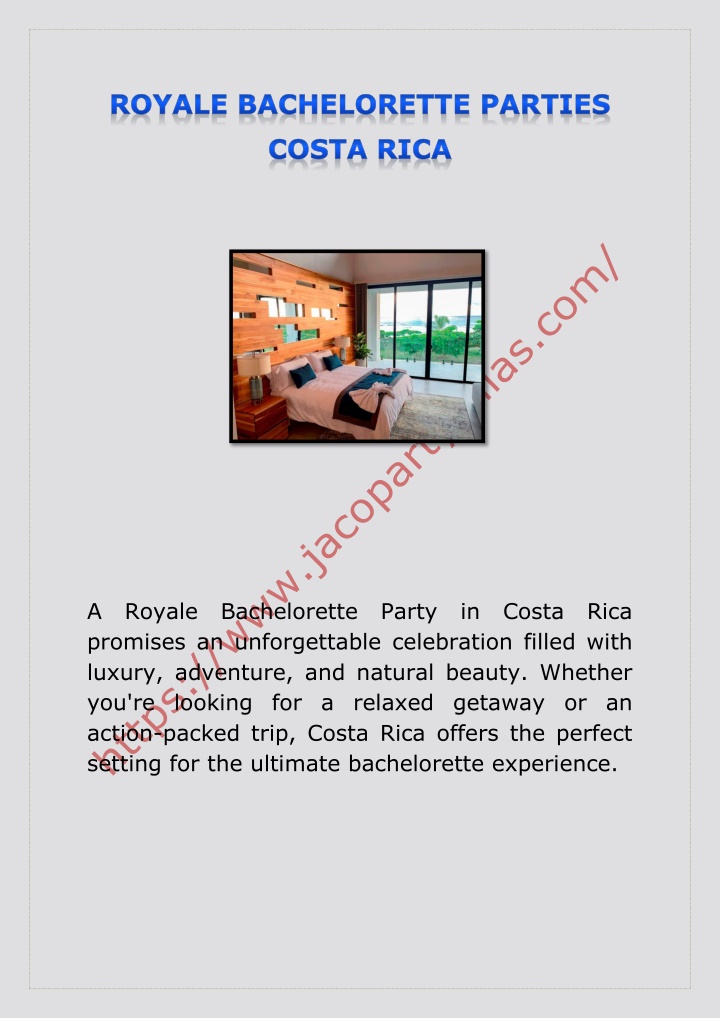 a royale bachelorette party in costa rica