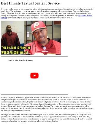 best inmate textual content service
