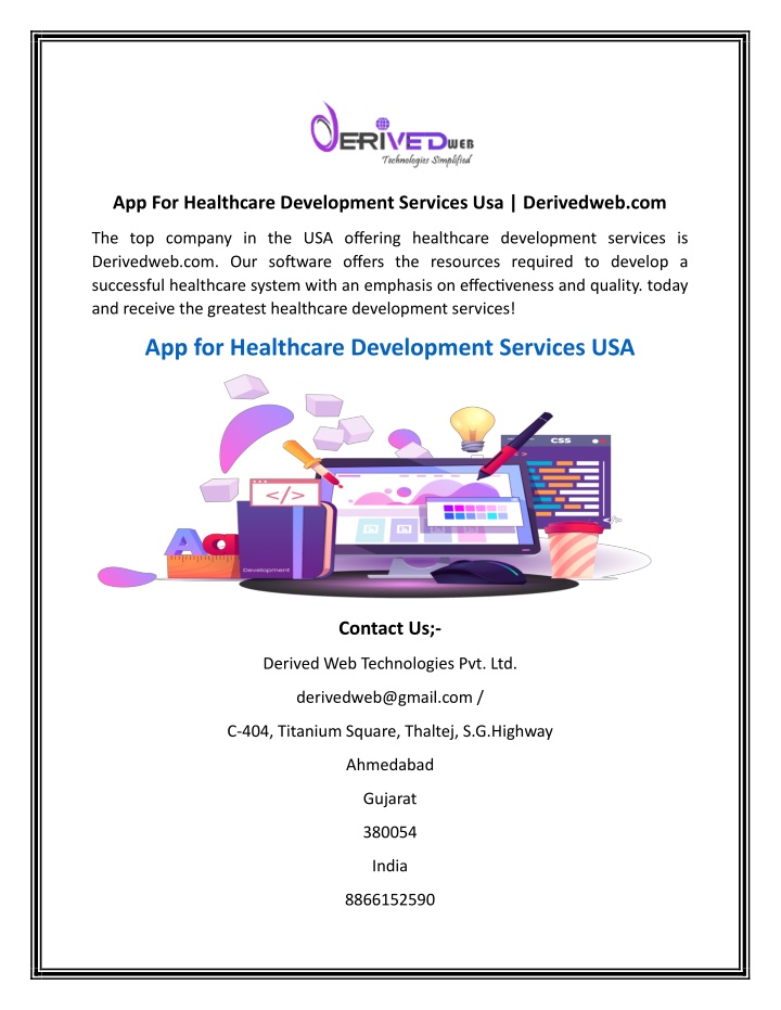 app for healthcare development services