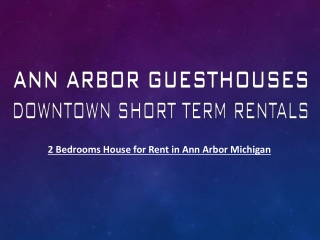 2 Bedrooms House for Rent in Ann Arbor Michigan