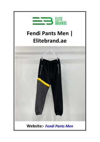 Fendi Pants Men  Elitebrand.ae