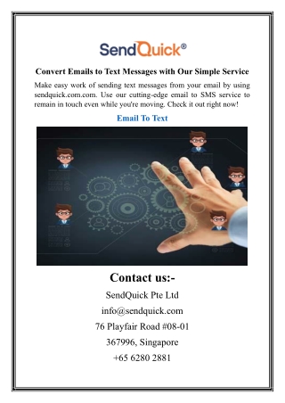 convert emails to text messages with our simple