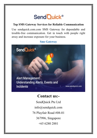 Top SMS Gateway Services for Reliable Communication
