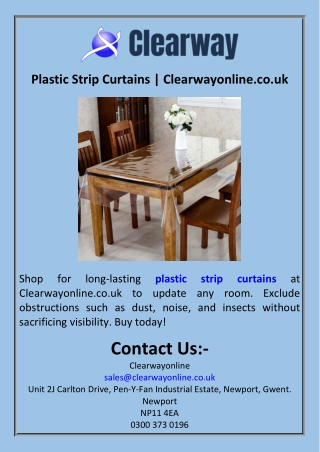 Plastic Strip Curtains  Clearwayonline.co.uk