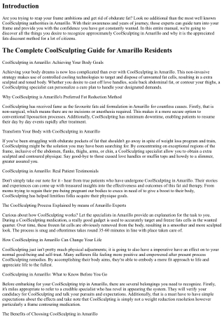 Meet the Best CoolSculpting Specialists in Amarillo