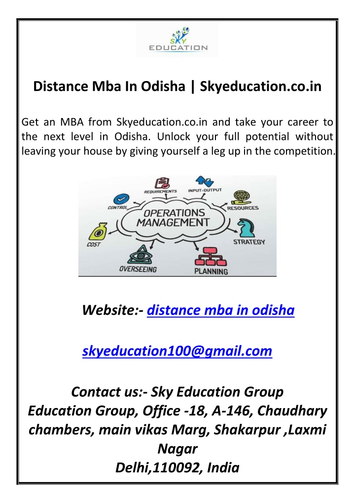 distance mba in odisha skyeducation co in