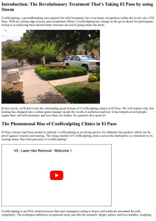 The Phenomenal Success of CoolSculpting Clinics in El Paso