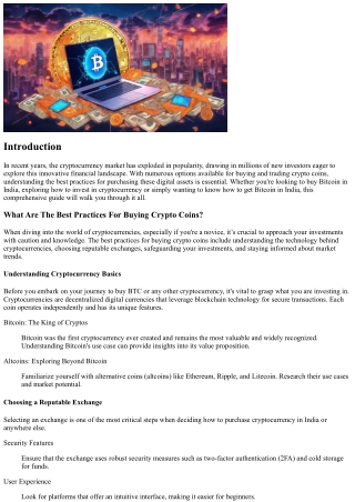 What Are The Best Practices For Buying Crypto Coins?