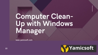 Computer Clean-Up with Windows Manager