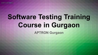 Software Testing Training Course in Gurgaon