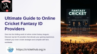 Top Online Cricket ID Provider for Fantasy Sports Players