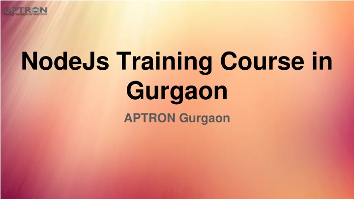 nodejs training course in gurgaon