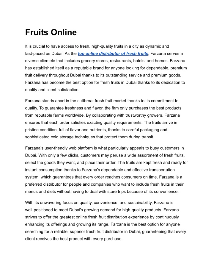 fruits online