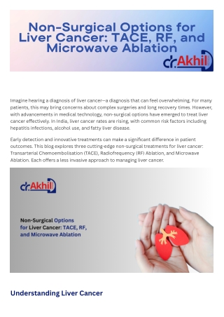 non surgical options for liver cancer tace