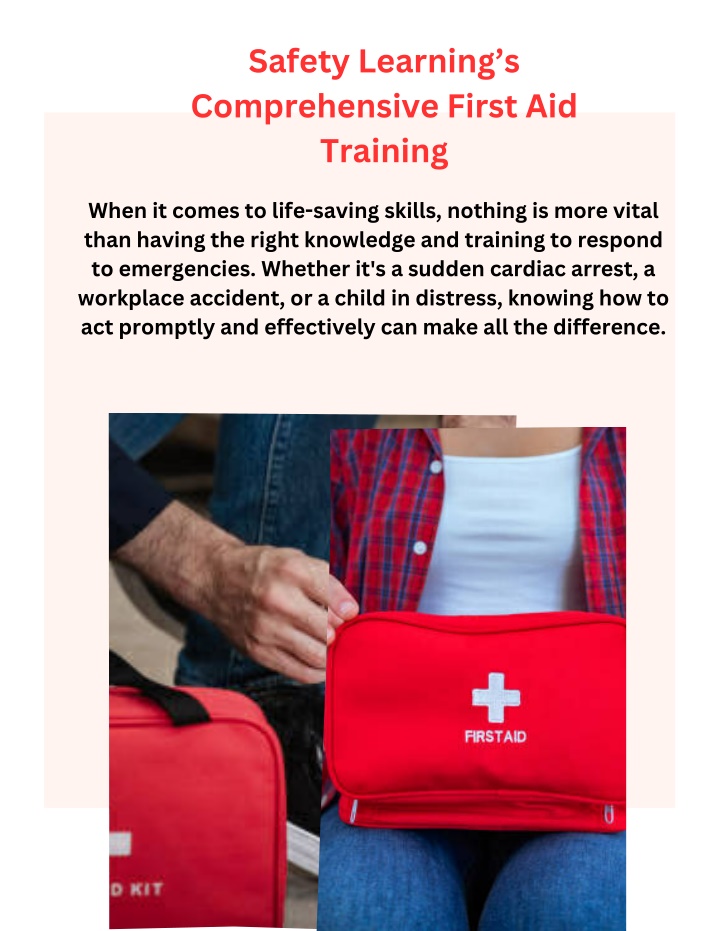 safety learning s comprehensive first aid training