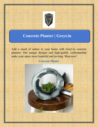 Concrete Planter | Greyt.in