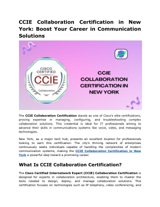 ccie york boost your career in communication