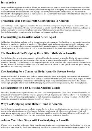 CoolSculpting for Different Skin Tones: Amarillo Tips