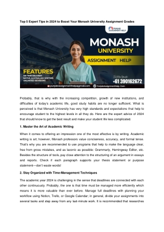 top 5 expert tips in 2024 to boost your monash