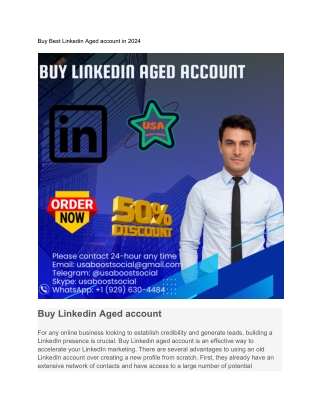 Most Cheap Place to Buy Linkedin Aged account