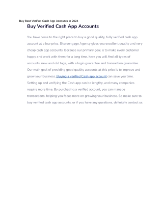 Buy Verified Cash App Accounts Secure and cheap place