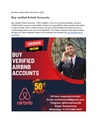 #01 Site to Buy Airbnb accounts