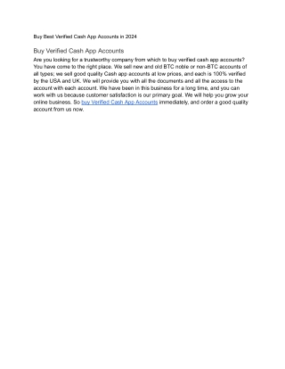 Buy Verified Cash App Accounts Secure and cheap place