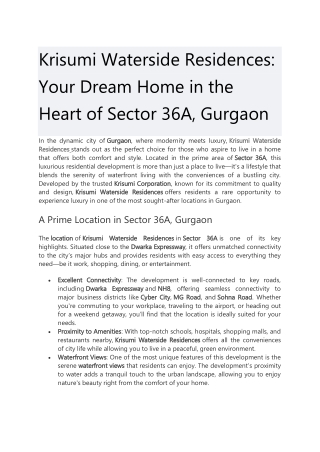 krisumi waterside residences your dream home
