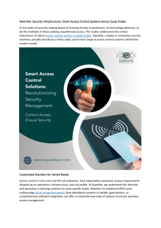 smart access control systems across saudi arabia-