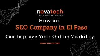 How an SEO Company in El Paso Can Improve Your Online Visibility