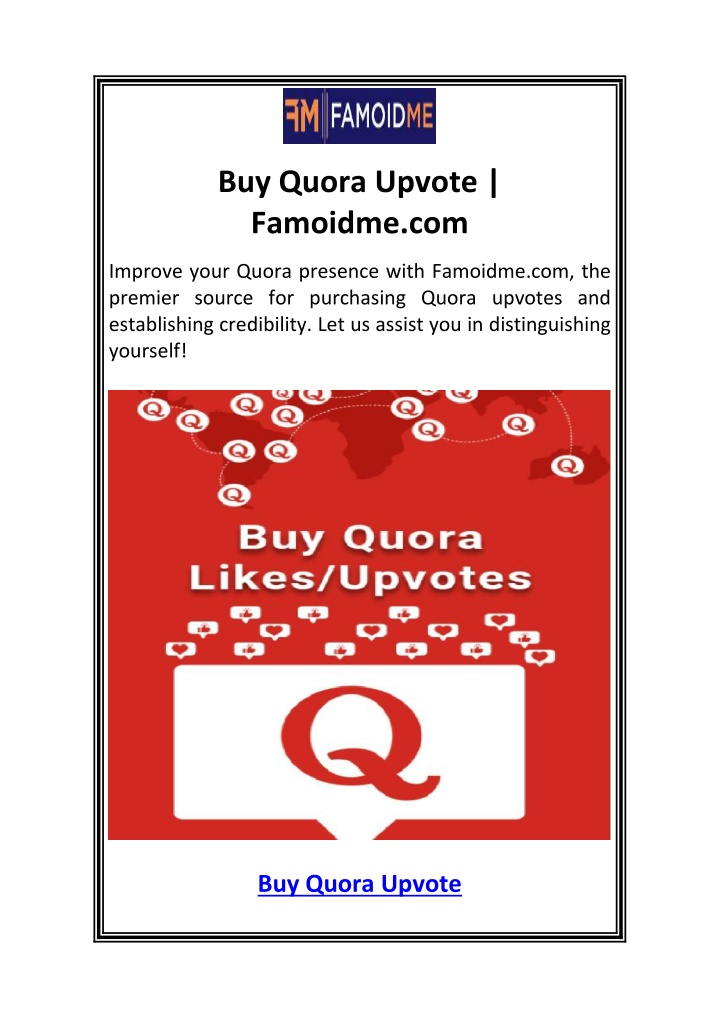 buy quora upvote famoidme com