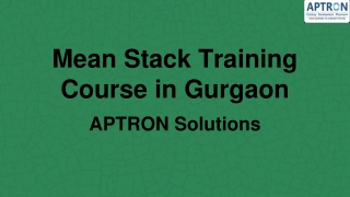 Mean Stack Training Course in Gurgaon