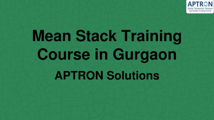 mean stack training course in gurgaon