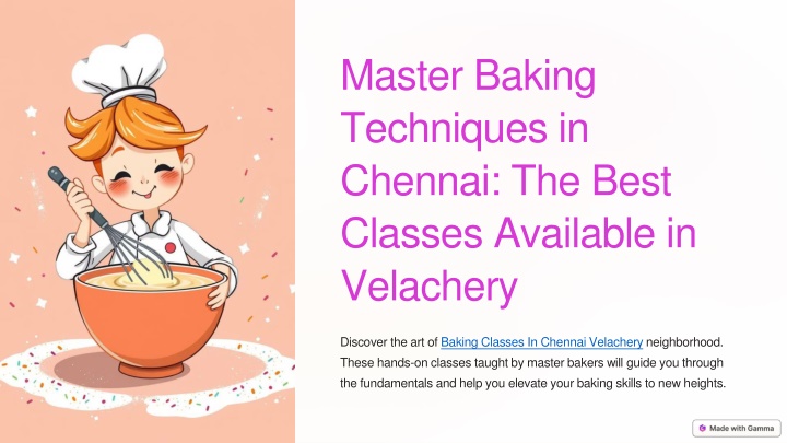 master baking techniques in chennai the best