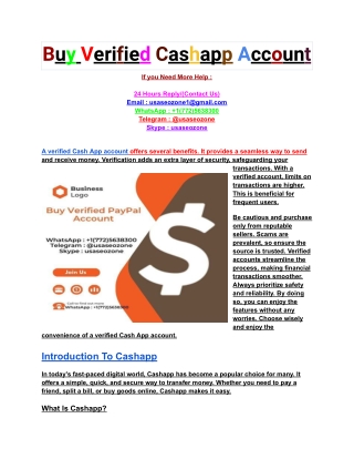 Buy Verified Cashapp Account