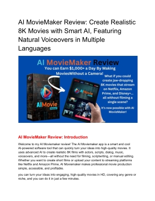 AI MovieMaker Review – Create Realistic 8K Movies with Smart AI