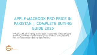 Apple MacBook Pro Price in Pakistan  Complete Buying Guide 2025