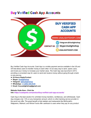 Buy Verified Cash App Accounts