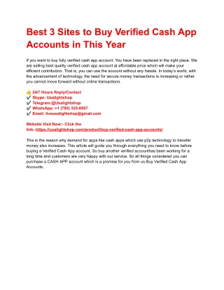 Buy Verified Cash App Accounts - 100% BTC Enabled & Verified