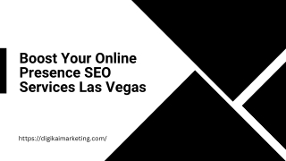 Boost Your Online Presence SEO Services Las Vegas