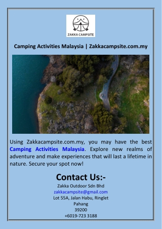 Camping Activities Malaysia  Zakkacampsite.com.my