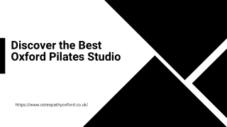 Discover the Best Oxford Pilates Studio